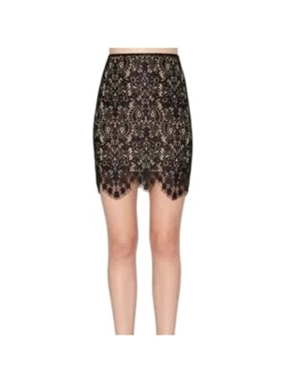 For Love and Lemons Vika Black Lace Mini Skirt